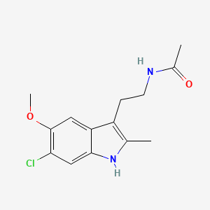 N-[2-(6-Chloro-5-methoxy-2-methyl-1H-indol-3-YL)ethyl]acetamide