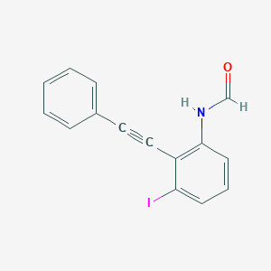 molecular formula C15H10INO B12593296 N-[3-Iodo-2-(phenylethynyl)phenyl]formamide CAS No. 647025-67-0