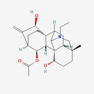 [(1R,2S,5R,9R,10S,11R,13R,14S,15R,16R)-7-ethyl-2,11-dihydroxy-5-methyl-12-methylidene-7-azahexacyclo[7.6.2.210,13.01,8.05,16.010,15]nonadecan-14-yl] acetate