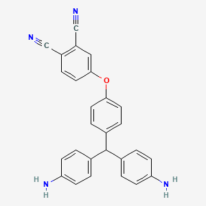 molecular formula C27H20N4O B12593444 4-{4-[Bis(4-aminophenyl)methyl]phenoxy}benzene-1,2-dicarbonitrile CAS No. 646059-96-3