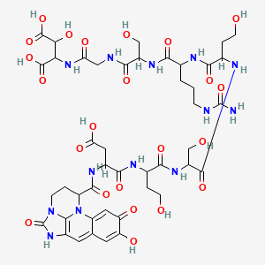 molecular formula C44H59N13O23 B1259356 Unk-DL-Asp-DL-Hse-DL-Ser-DL-Hse-DL-Cit-DL-Ser-Gly-DL-Asp(3-OH)-OH 