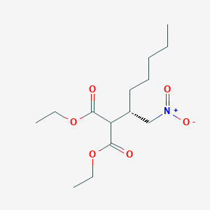 molecular formula C14H25NO6 B12593561 Propanedioic acid, [(1S)-1-(nitromethyl)hexyl]-, diethyl ester CAS No. 620960-35-2