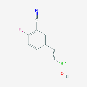 molecular formula C9H6BFNO B12593576 [2-(3-Cyano-4-fluorophenyl)ethenyl](hydroxy)boranyl CAS No. 872495-63-1