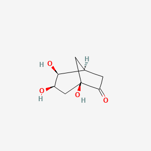 molecular formula C8H12O4 B12593582 (1S,2S,3R,5R)-2,3,5-trihydroxybicyclo[3.2.1]octan-6-one CAS No. 874183-66-1