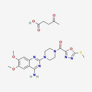 molecular formula C23H29N7O7S B1259360 Tiodazosin levulinate CAS No. 76798-65-7