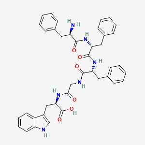 molecular formula C40H42N6O6 B12593678 D-Phenylalanyl-D-phenylalanyl-D-phenylalanylglycyl-D-tryptophan CAS No. 644997-38-6