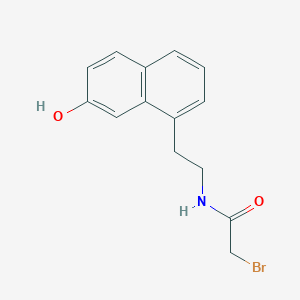 molecular formula C14H14BrNO2 B1259368 2-bromo-N-[2-(7-hydroxy-1-naphthalenyl)ethyl]acetamide 