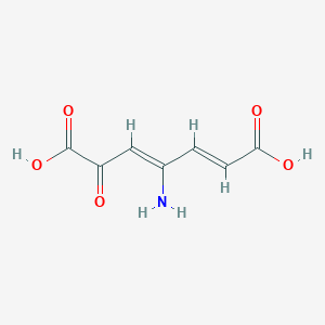 molecular formula C7H7NO5 B1259374 (2E,4Z)-4-amino-6-oxohepta-2,4-dienedioic acid 
