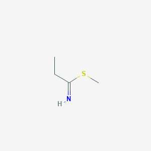 molecular formula C4H9NS B12593922 Propanimidothioic acid, methyl ester CAS No. 630127-97-8