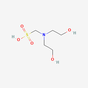 molecular formula C5H13NO5S B12593938 [Bis(2-hydroxyethyl)amino]methanesulfonic acid CAS No. 648909-35-7