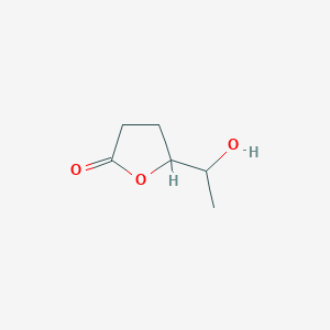 molecular formula C6H10O4 B1259394 5-(1-Hydroxyethyl)oxolan-2-one CAS No. 27610-27-1