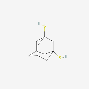 molecular formula C10H16S2 B12593968 Tricyclo[3.3.1.1~3,7~]decane-1,3-dithiol CAS No. 607741-81-1