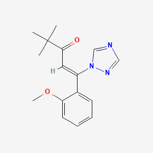 molecular formula C16H19N3O2 B1259402 (Z)-1-(2-methoxyphenyl)-4,4-dimethyl-1-(1,2,4-triazol-1-yl)pent-1-en-3-one 