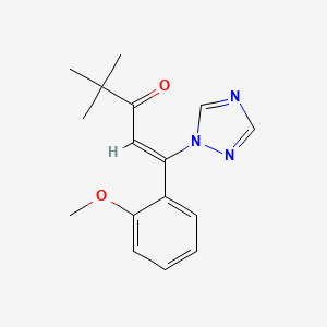 (Z)-1-(2-methoxyphenyl)-4,4-dimethyl-1-(1,2,4-triazol-1-yl)pent-1-en-3-one