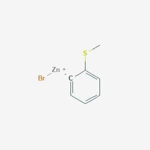 molecular formula C7H7BrSZn B12594034 bromozinc(1+);methylsulfanylbenzene CAS No. 648897-14-7