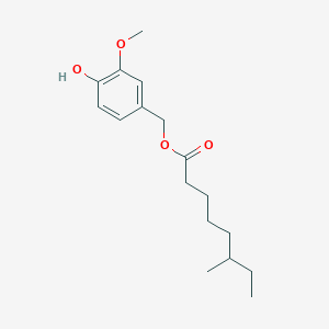 molecular formula C17H26O4 B12594038 (4-Hydroxy-3-methoxyphenyl)methyl 6-methyloctanoate CAS No. 906465-20-1