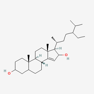 (8R,9S,10S,13R,17R)-17-[(2R)-5-ethyl-6-methylheptan-2-yl]-10,13-dimethyl-2,3,4,5,6,7,8,9,11,12,16,17-dodecahydro-1H-cyclopenta[a]phenanthrene-3,16-diol