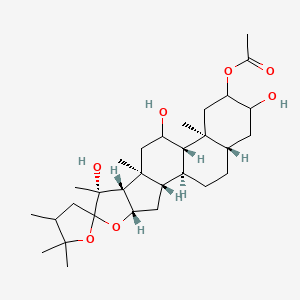[(1S,2S,4S,7R,8R,9S,12S,13S,18S)-7,11,16-trihydroxy-2',2',3',7,9,13-hexamethylspiro[5-oxapentacyclo[10.8.0.02,9.04,8.013,18]icosane-6,5'-oxolane]-15-yl] acetate
