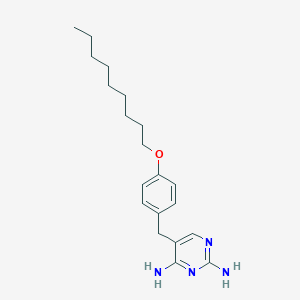 molecular formula C20H30N4O B12594126 5-{[4-(Nonyloxy)phenyl]methyl}pyrimidine-2,4-diamine CAS No. 650606-21-6