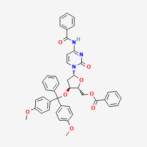 molecular formula C44H39N3O8 B12594127 N-Benzoyl-5'-O-benzoyl-3'-O-[bis(4-methoxyphenyl)(phenyl)methyl]-2'-deoxycytidine CAS No. 881194-46-3