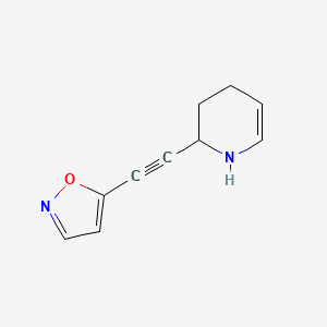 molecular formula C10H10N2O B12594139 2-[(1,2-Oxazol-5-yl)ethynyl]-1,2,3,4-tetrahydropyridine CAS No. 651314-36-2