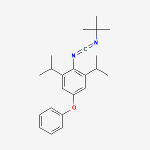 molecular formula C23H30N2O B1259416 N-tert-butyl-N'-(2,6-diisopropyl-4-phenoxyphenyl)methanediimine 