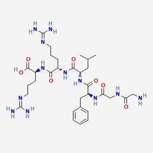 molecular formula C31H52N12O7 B12594278 Glycylglycyl-L-phenylalanyl-L-leucyl-N~5~-(diaminomethylidene)-L-ornithyl-N~5~-(diaminomethylidene)-L-ornithine CAS No. 651007-88-4