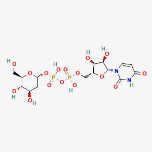 [(2R,4R,5S,6R)-4,5-dihydroxy-6-(hydroxymethyl)tetrahydropyran-2-yl] [[(2R,3S,4R,5R)-5-(2,4-dioxopyrimidin-1-yl)-3,4-dihydroxy-tetrahydrofuran-2-yl]methoxy-hydroxy-phosphoryl] hydrogen phosphate
