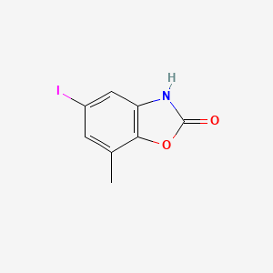 molecular formula C8H6INO2 B12594324 5-Iodo-7-methyl-1,3-benzoxazol-2(3H)-one CAS No. 882882-82-8