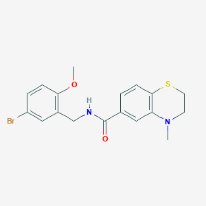 N-[(5-bromo-2-methoxyphenyl)methyl]-4-methyl-2,3-dihydro-1,4-benzothiazine-6-carboxamide