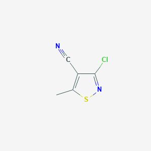 molecular formula C5H3ClN2S B12594458 4-Isothiazolecarbonitrile, 3-chloro-5-methyl- CAS No. 647016-67-9