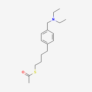 molecular formula C17H27NOS B12594509 S-(4-{4-[(Diethylamino)methyl]phenyl}butyl) ethanethioate CAS No. 578724-71-7