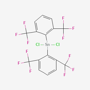 molecular formula C16H6Cl2F12Sn B12594541 Stannane, bis[2,6-bis(trifluoromethyl)phenyl]dichloro- CAS No. 650583-85-0