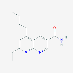 molecular formula C15H19N3O B12594585 5-Butyl-7-ethyl-1,8-naphthyridine-3-carboxamide CAS No. 647841-82-5