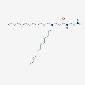 molecular formula C29H61N3O B12594662 N-(2-Aminoethyl)-N~3~,N~3~-didodecyl-beta-alaninamide CAS No. 560108-42-1