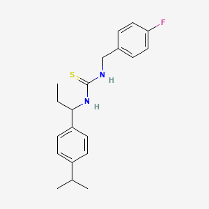 1-[(4-Fluorophenyl)methyl]-3-[1-(4-propan-2-ylphenyl)propyl]thiourea