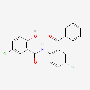 molecular formula C20H13Cl2NO3 B12594693 N-(2-Benzoyl-4-chlorophenyl)-5-chloro-2-hydroxybenzamide CAS No. 634186-37-1