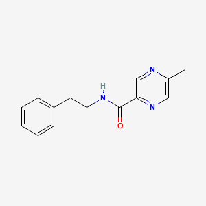 molecular formula C14H15N3O B12594774 Pyrazinecarboxamide, 5-methyl-N-(2-phenylethyl)- CAS No. 591254-76-1