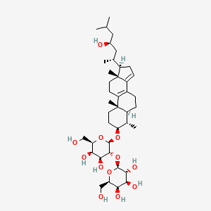 (2S,3R,4S,5R,6R)-2-[(2R,3R,4S,5R,6R)-4,5-dihydroxy-6-(hydroxymethyl)-2-[[(3S,4S,5S,10S,13R,17R)-17-[(2R,4S)-4-hydroxy-6-methylheptan-2-yl]-4,10,13-trimethyl-2,3,4,5,6,7,11,12,16,17-decahydro-1H-cyclopenta[a]phenanthren-3-yl]oxy]oxan-3-yl]oxy-6-(hydroxymethyl)oxane-3,4,5-triol