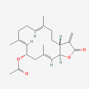 (3aR,6E,10E,12S,15aS)-12-Acetoxy-3aalpha,4,5,8,9,12,13,15abeta-octahydro-6,10,14-trimethyl-3-methylenecyclotetradeca[b]furan-2(3H)-one