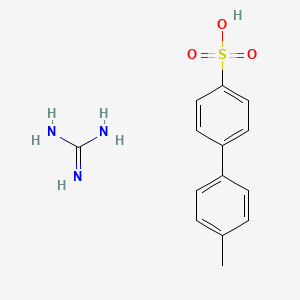 molecular formula C14H17N3O3S B12594800 Guanidine;4-(4-methylphenyl)benzenesulfonic acid CAS No. 650599-66-9