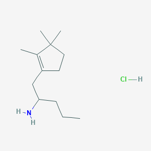 2-Amino-1-(2,3,3-trimethylcyclopent-1-en-1-yl)pentane hydrochloride