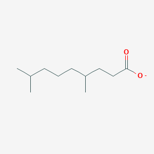 molecular formula C11H21O2- B1259501 4,8-Dimethylnonanoate 