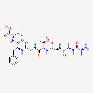 molecular formula C29H45N7O9 B12595103 L-Alanyl-L-alanyl-L-alanyl-L-threonylglycyl-L-phenylalanyl-L-valine CAS No. 651292-19-2