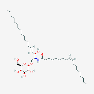 molecular formula C42H79NO8 B1259515 (9z)-N-[(2s,3r,4e)-1-(Beta-D-Glucopyranosyloxy)-3-Hydroxyoctadec-4-En-2-Yl]octadec-9-Enamide 