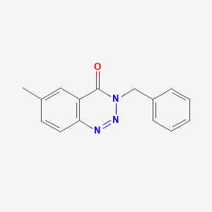 molecular formula C15H13N3O B12595150 3-Benzyl-6-methyl-1,2,3-benzotriazin-4(3H)-one CAS No. 646525-62-4