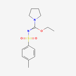 molecular formula C14H20N2O3S B1259518 ethyl N-(4-methylphenyl)sulfonylpyrrolidine-1-carboximidate 