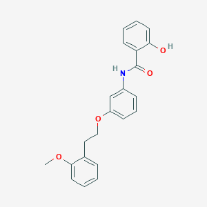 molecular formula C22H21NO4 B12595233 2-Hydroxy-N-{3-[2-(2-methoxyphenyl)ethoxy]phenyl}benzamide CAS No. 648924-51-0