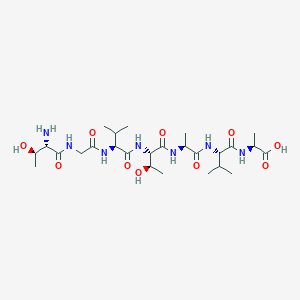 molecular formula C26H47N7O10 B12595264 L-Threonylglycyl-L-valyl-L-threonyl-L-alanyl-L-valyl-L-alanine CAS No. 651292-07-8