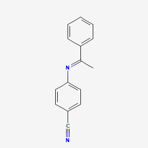 molecular formula C15H12N2 B12595274 4-[(E)-(1-Phenylethylidene)amino]benzonitrile CAS No. 611168-90-2